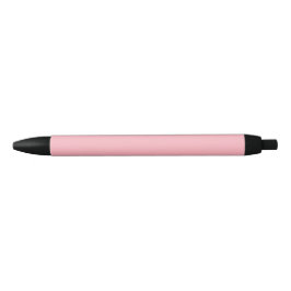 Bolígrafo De Tinta Negra Color Rosa Claro Sólido Plano