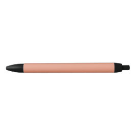 Bolígrafo De Tinta Negra Color sólido rojo salmón oscuro liso