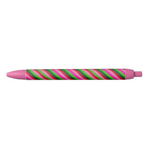 Bolígrafo De Tinta Negra Colores contemporáneos rayas de Navidad