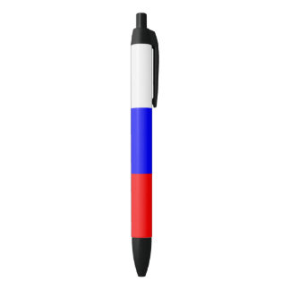 Bolígrafo De Tinta Negra Colores de la bandera de RUSIA
