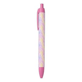 Bolígrafo De Tinta Negra Colores pastel rosa y púrpura arte de IA