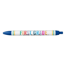 Bolígrafo De Tinta Negra Colorful First Grade Teacher Pen with Custom Name
