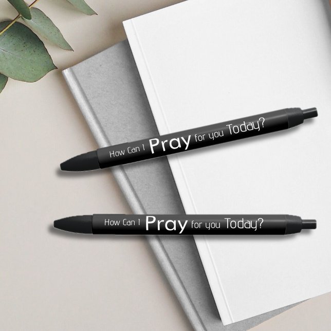 Bolígrafo De Tinta Negra ¿Cómo Puedo Rezar Por TÚ? Pestañas cristianas (How Can I Pray For YOU? Christian Prayer Ministry Pens)