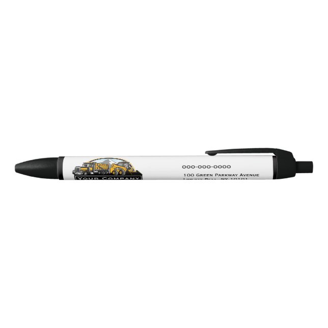Bolígrafo De Tinta Negra Compañía Constructora Profesional de Equipo Pesado (Parte superior)