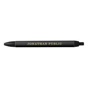 Bolígrafo De Tinta Negra Comprar en línea diseño simple de moda negro y dor