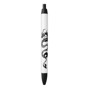 Bolígrafo de tinta negra con gráfico de dragón jap