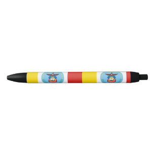 Bolígrafo de tinta negra con la bandera de Columbu