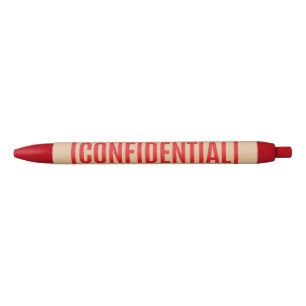 Bolígrafo De Tinta Negra Confidencial