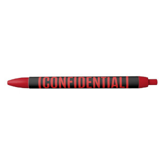 Bolígrafo De Tinta Negra Confidencial negro