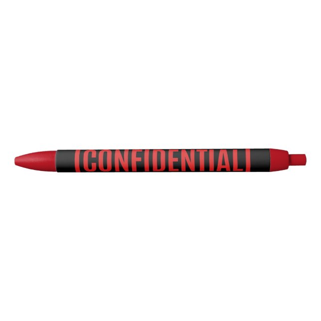 Bolígrafo De Tinta Negra Confidencial negro (Anverso)