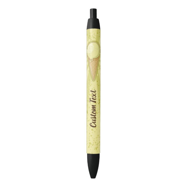 Bolígrafo De Tinta Negra Cono de helado de bolas (Frente vertical)