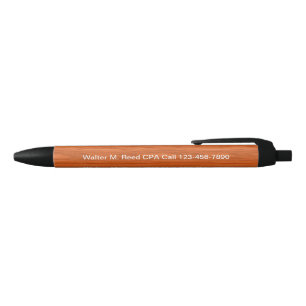 Bolígrafo De Tinta Negra Contable de madera de la mirada