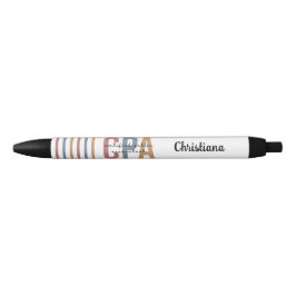 Bolígrafo De Tinta Negra Contador público certificado por CPA Retro Persona