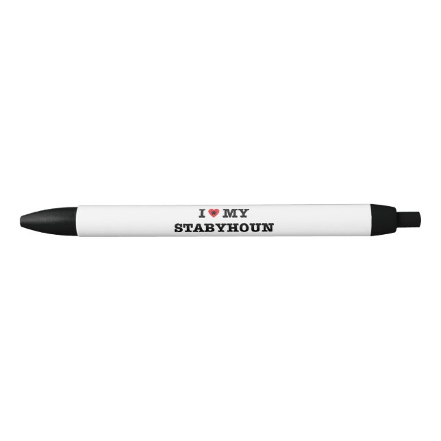 Bolígrafo De Tinta Negra Corazón de mi Stabyhoun (Anverso)