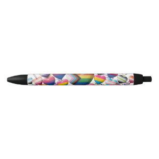 Bolígrafo De Tinta Negra Corazón de varios colores