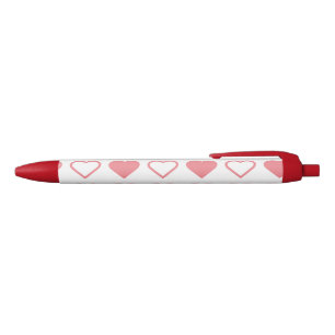 Bolígrafo De Tinta Negra Corazones