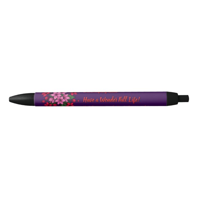 Bolígrafo De Tinta Negra Cosy bright floral  (Anverso)