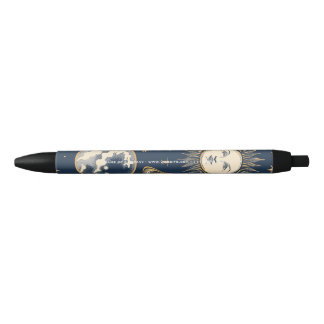 Bolígrafo De Tinta Negra Crea tu propio celestial de oro azul y blanco