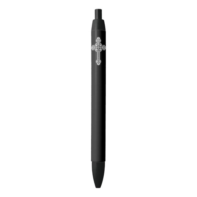 Bolígrafo De Tinta Negra Cruz celta (Frente vertical)