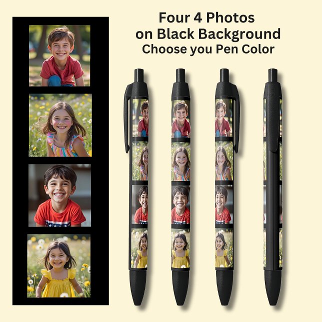 Bolígrafo De Tinta Negra Cuatro fotos cuadradas en negro sobre negro (Subido por el creador)