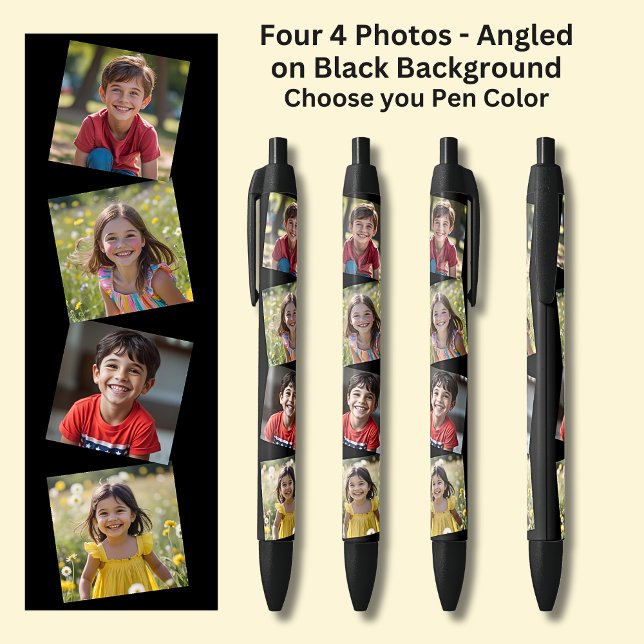 Bolígrafo De Tinta Negra Cuatro fotos cuadradas en negro sobre negro (Subido por el creador)