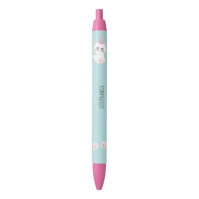 Bolígrafo De Tinta Negra Cumpleaños de Cat Purr-fect (Frente vertical)