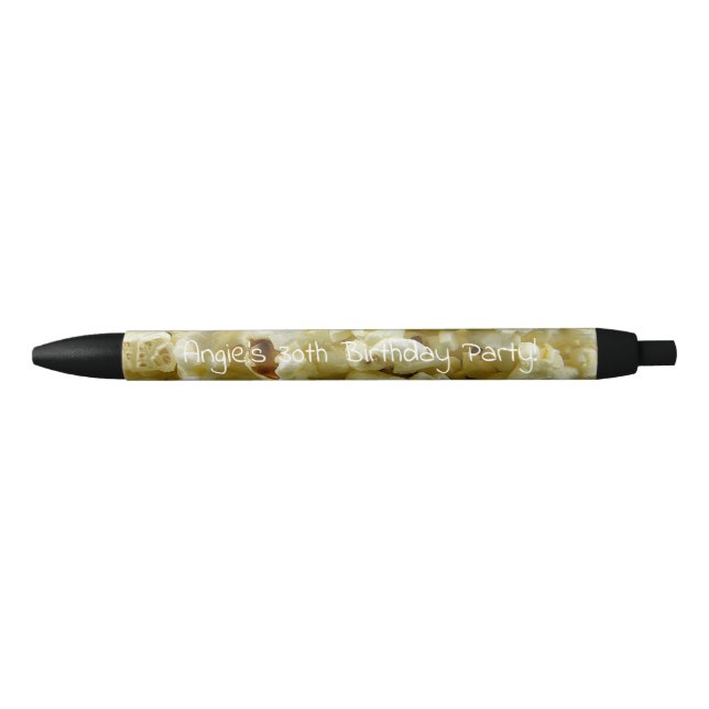 Bolígrafo De Tinta Negra cumpleaños de palomitas (Anverso)