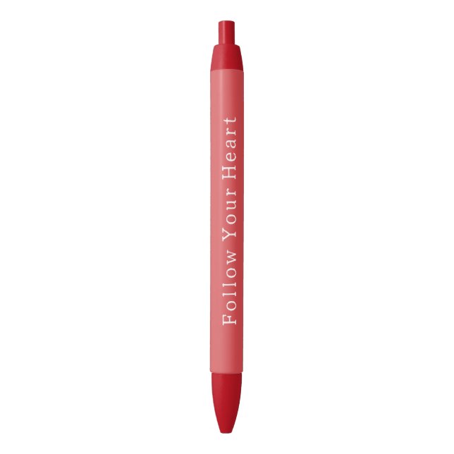 Bolígrafo De Tinta Negra Cumpleaños Rojo Chic (Frente vertical)