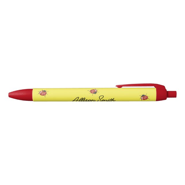Bolígrafo De Tinta Negra Curioide amarillo (Parte superior)