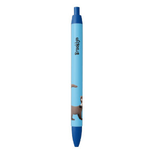 Bolígrafo De Tinta Negra Curioso ilustracion personalizado de coatimundi