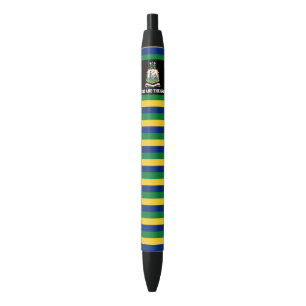 Bolígrafo De Tinta Negra Cuta de la bandera de San Vicente y las Granadinas