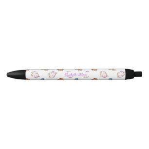 Bolígrafo De Tinta Negra Cute Kawaii Capybara Nombre del guión Monograma