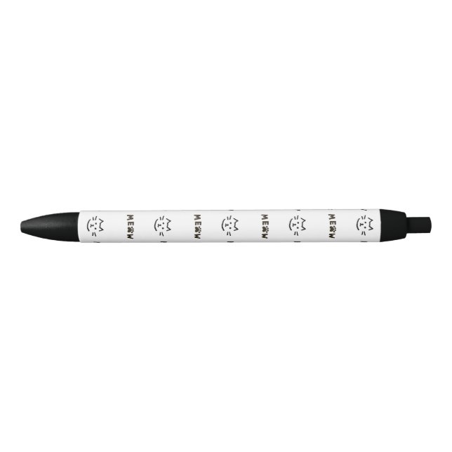 Bolígrafo De Tinta Negra Cuto Cat Pen Stationery Meow (Anverso)