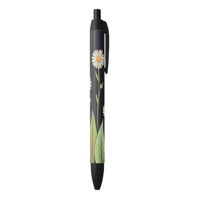 Bolígrafo De Tinta Negra Daisy está de noche (Parte inferior (Vertical))