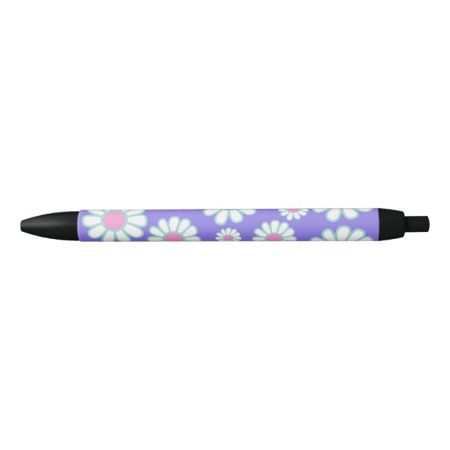 Bolígrafo De Tinta Negra Daisy Simple Purple (Anverso)