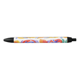 Bolígrafo De Tinta Negra decoración tradicional rumana