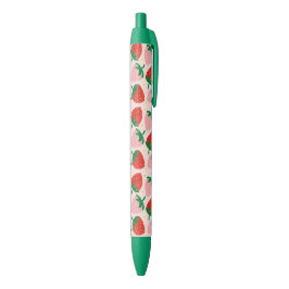 Bolígrafo De Tinta Negra Delicias Dulces de Frutas  Rosa Suave