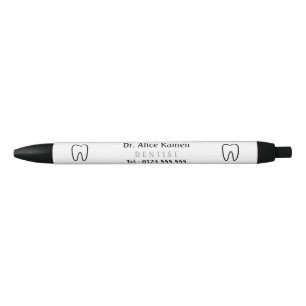 Bolígrafo De Tinta Negra Dentist   Personalizable