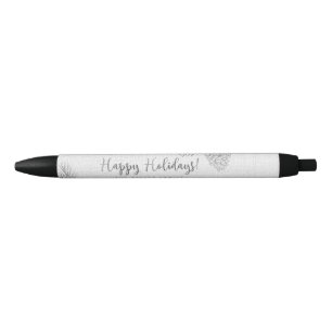 Bolígrafo De Tinta Negra Día de fiesta del pino de plata