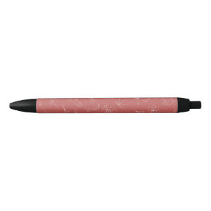 Bolígrafo De Tinta Negra Diagrama de física rosa oscuro