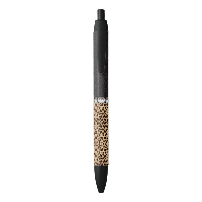 Bolígrafo De Tinta Negra Diamantes del diamante de imitación del punto del (Atrás (Vertical))