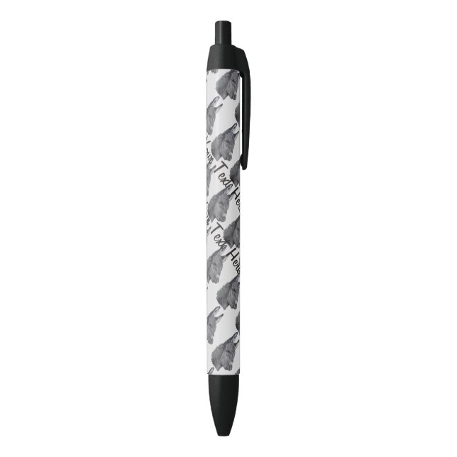 Bolígrafo De Tinta Negra dibujo monocromo parecido a la vida de burro lindo (Parte inferior (Vertical))