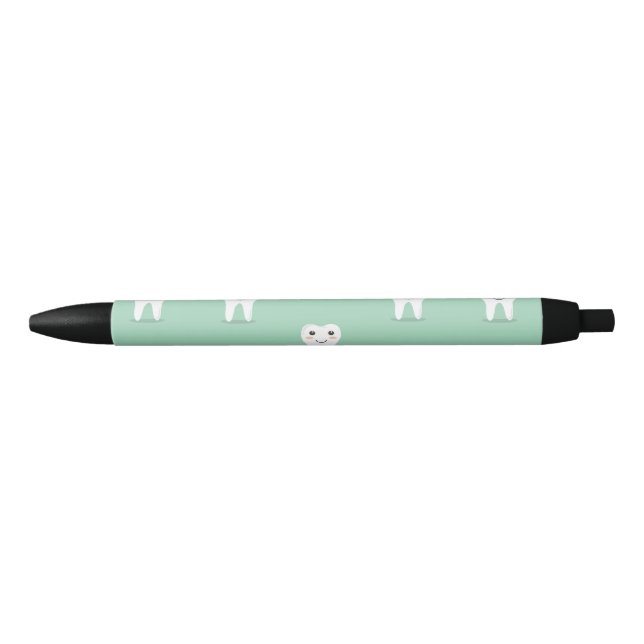 Bolígrafo De Tinta Negra Diente feliz de Kawaii (Anverso)