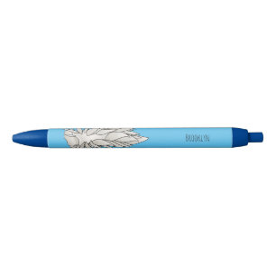 Bolígrafo De Tinta Negra Dirona albolineata nudibranch personalizado ilustr
