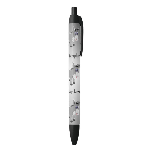 Bolígrafo De Tinta Negra Diseño de burro (Parte inferior (Vertical))
