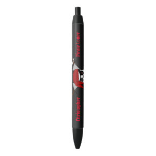 Bolígrafo De Tinta Negra Diseño de cráneo
