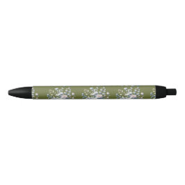 Bolígrafo De Tinta Negra Diseño de flores personalizado