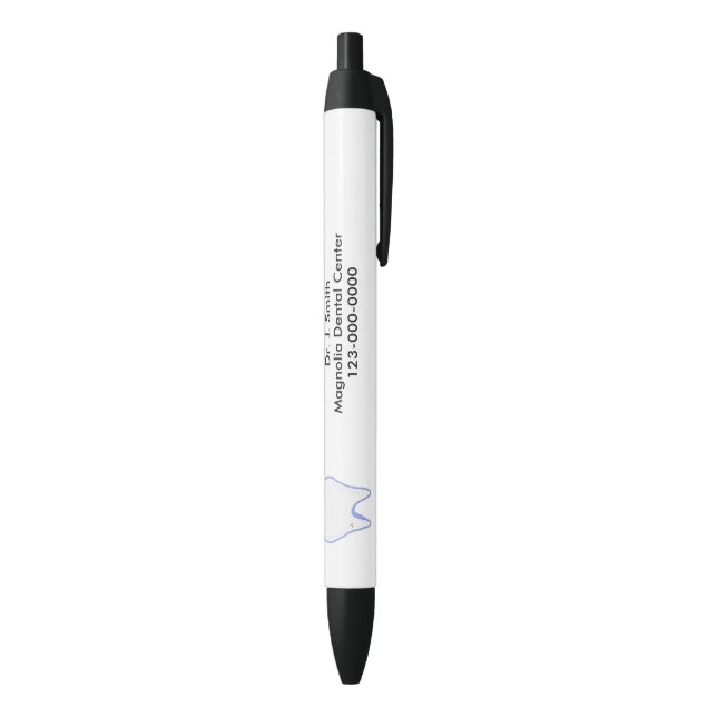 Bolígrafo De Tinta Negra Diseño de oficina dental (Parte inferior (Vertical))