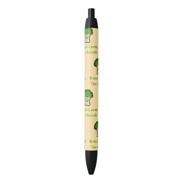 Bolígrafo De Tinta Negra Diseño de Personalizado Cute Broccoli Pun (Frente vertical)