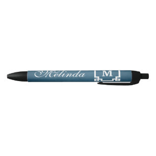 Bolígrafo De Tinta Negra Diseño del monograma
